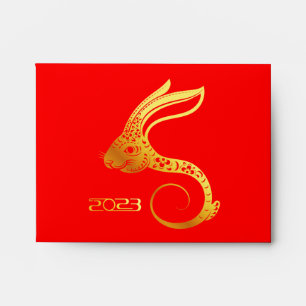 Happy Chinese New Year 2023 Gold RABBIT 中国传统新年 Red Envelope