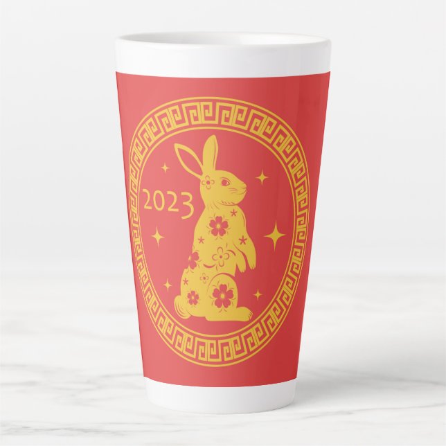 Happy Chinese New Year 2023 Rabbit  Latte Mug (Front)