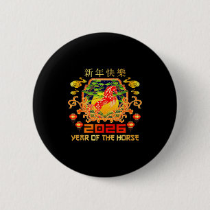 Happy Chinese New Year 2026 Lunar New Year Of The  2 Inch Round Button