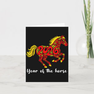 Happy Chinese New Year 2026 Year Of The Horse Horo Card
