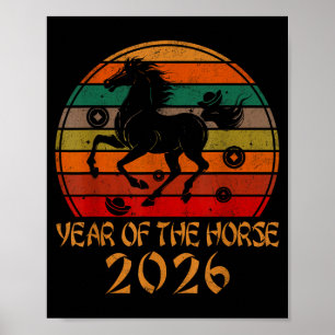 Happy Chinese New Year 2026 Year Of The Horse Trad Poster