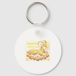 Happy Chinese New Year 2027 - Lunar New Year Goat  Keychain