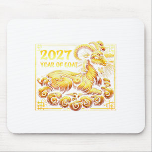 Happy Chinese New Year 2027 - Lunar New Year Goat Mouse Pad