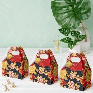 Happy Chinese New Year modern asian pattern Favor Box