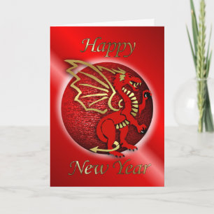 Happy Chinese New Year of the dragon Vietnam tet Holiday Card