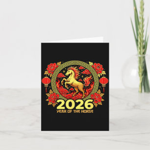 Happy Chinese New Year Of The Fire Horse Chinese Z Card