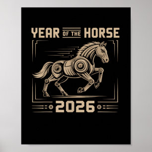 Happy Chinese New Year Of The Horse 2026 Lunar Zod Poster