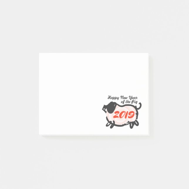 Happy Chinese New Year of The Pig 2019 S Post-it Post-it Notes (Front)