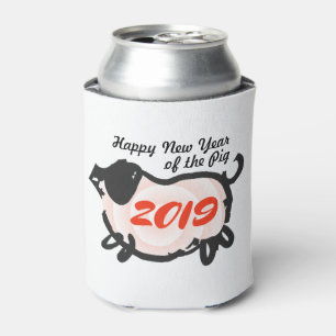 Happy Chinese New Year of The Pig Can Cooler