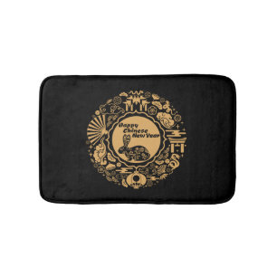 Happy Chinese New Year of the Rabbit Bath Mat