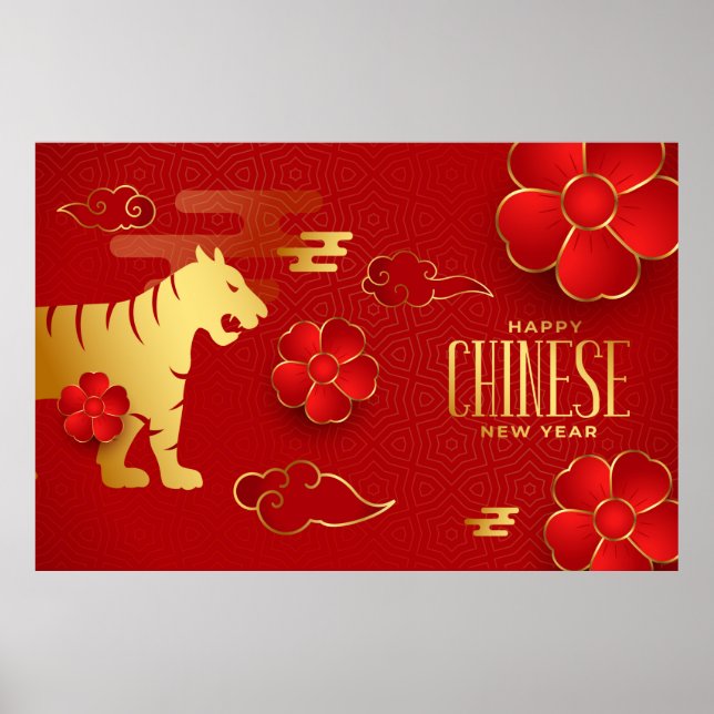 Happy Chinese New Year (Tiger) Poster (Front)
