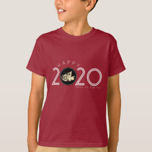 Happy Chinese Rat New Year 2020 Kids T-shirt 2