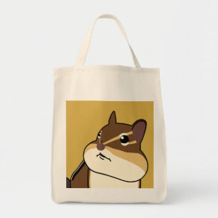 Happy Chippy Grocery Tote! Chipmunk 幸せなシマリスの買い物袋！ Tote Bag