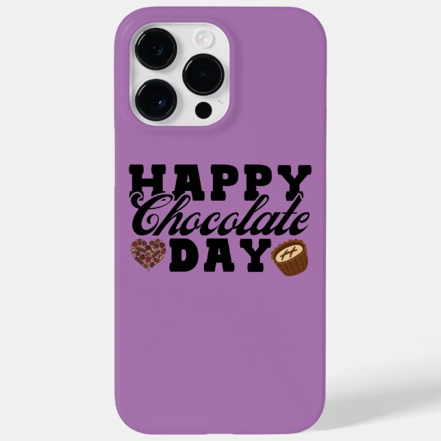 Happy Chocolate Day, Chocolate Lover's Joyful Case-Mate iPhone Case (Back)