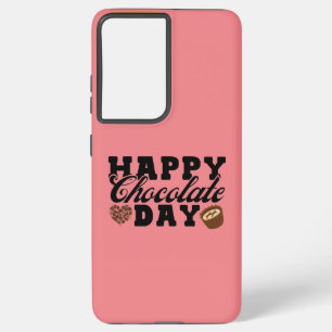 Happy Chocolate Day, Chocolate Lover's Joyful Samsung Galaxy Case