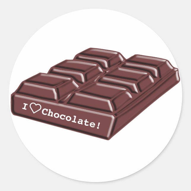  Happy Chocolate Day! Classic Round Sticker (Front)