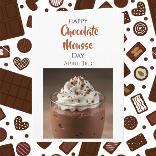 Happy Chocolate Mousse Day April 3rd Recipe Card