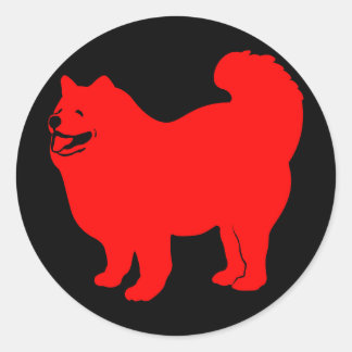 Happy Chow (Red) Classic Round Sticker