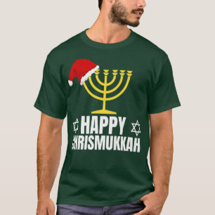 Happy Chrismukkah Chanukah Pajama Jewish Holiday J T-Shirt