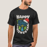 Happy Chrismukkah Christmas Hanukkah Menorah Santa T-Shirt<br><div class="desc">Happy Chrismukkah Christmas Hanukkah Menorah Santa Hat Funny</div>