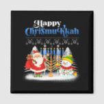 Happy Chrismukkah Funny Hanukkah Christmas Jewis Magnet<br><div class="desc">Santa Christmas Boys Kids Youth Men. Funny Humour graphic tee costume for those who believe in Santa Claus,  love Deer,  Reindeer,  Elf,  Elves,  singing songs,  party decorations,  tree,  hat,  socks This Christmas tee with Graphic is great Christmas gift</div>