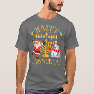Happy Chrismukkah Funny Hanukkah Christmas Jewis  T-Shirt