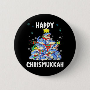 Happy Chrismukkah Funny Hanukkah Christmas Jewish 2 Inch Round Button