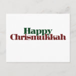 Happy Chrismukkah Holiday Postcard<br><div class="desc">mixed religious family</div>