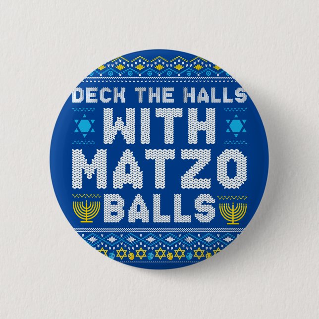 Happy Chrismukkah Jewish Christmas Hanukkah 2 Inch Round Button (Front)