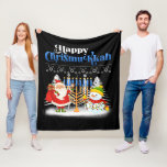 Happy Chrismukkah Jewish Christmas Hanukkah Fleece Blanket<br><div class="desc">Santa Christmas Boys Kids Youth Men. Funny Humour graphic tee costume for those who believe in Santa Claus,  love Deer,  Reindeer,  Elf,  Elves,  singing songs,  party decorations,  tree,  hat,  socks This Christmas tee with Graphic is great Christmas gift</div>