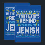 Happy Chrismukkah Jewish Christmas Hanukkah Holiday Card<br><div class="desc">Santa Christmas Boys Kids Youth Men. Funny Humour graphic tee costume for those who believe in Santa Claus,  love Deer,  Reindeer,  Elf,  Elves,  singing songs,  party decorations,  tree,  hat,  socks This Christmas tee with Graphic is great Christmas gift</div>