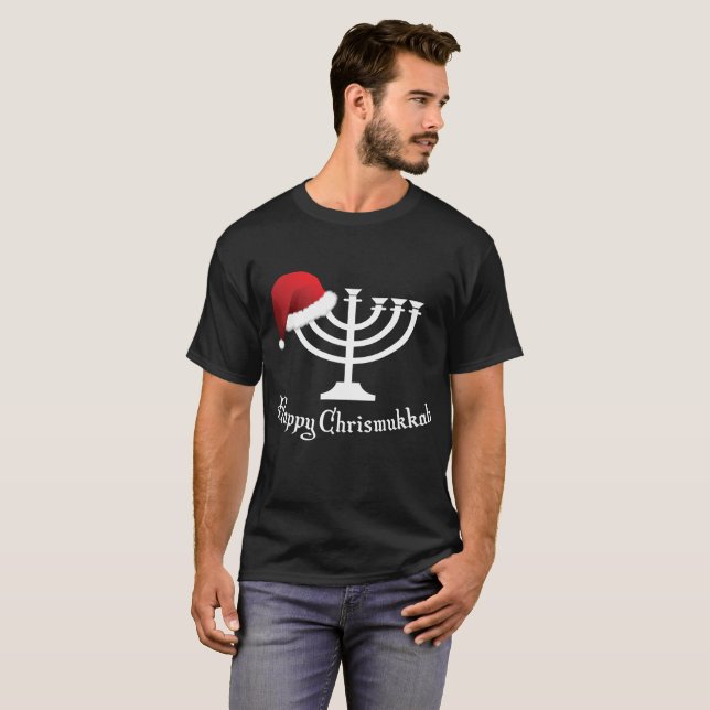 Happy Chrismukkah T-Shirt | Christmas Hanukkah Tee (Front Full)