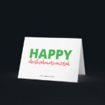 Happy Christmahanukwanzikah Card<br><div class="desc">The perfect non-denominational,  all-purpose greeting card that covers all the major winter holidays.</div>