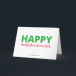 Happy Christmahanukwanzikah Card<br><div class="desc">The perfect non-denominational,  all-purpose greeting card that covers all the major winter holidays.</div>