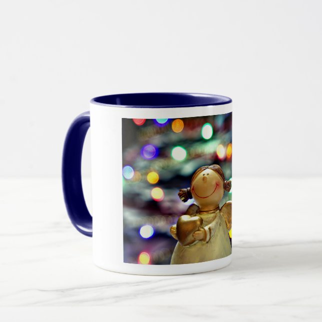 Happy Christmas Angel Beverage Mug (Front Left)