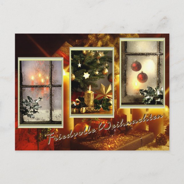 happy Christmas Announcement Postcard (Front)