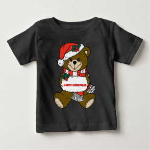 Happy Christmas Bear Baby T-Shirt