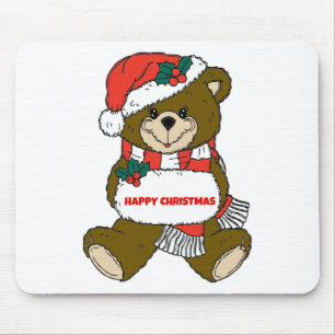 Happy Christmas Bear Mouse Pad