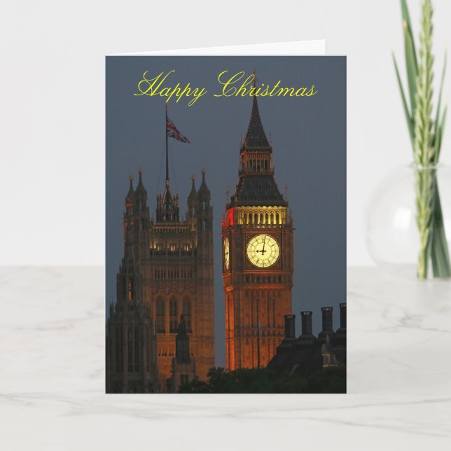 Happy Christmas-Big Ben-London Holiday Card (Front)