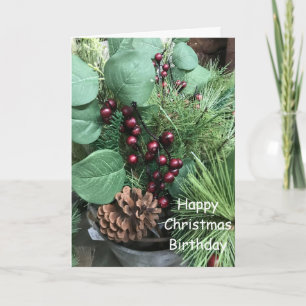 **HAPPY CHRISTMAS BIRTHDAY** BIRTHDAY CARD