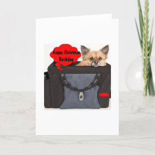 HAPPY CHRISTMAS BIRTHDAY POMERANIAN STYLE HOLIDAY CARD