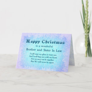 Happy Christmas Brother & Sister In Law Distance C Card