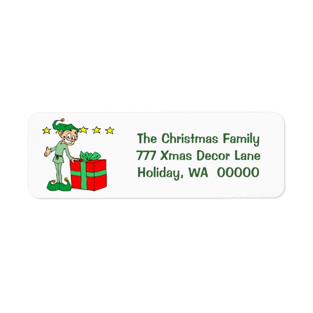 Happy Christmas Card Enveloppe Sticker (Devant)