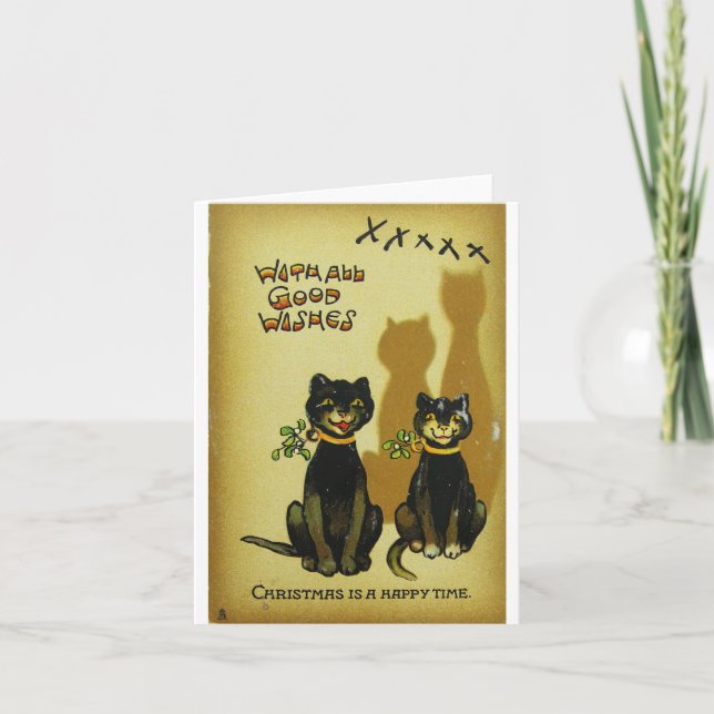Happy Christmas Cats card (Front)
