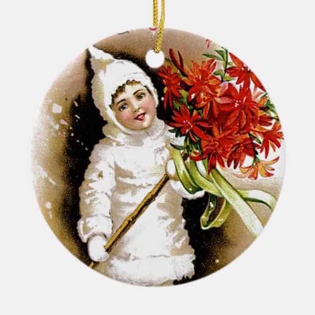 Happy Christmas Ceramic Ornament (Front)