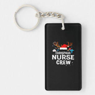 Happy Christmas Christmas Nurse Crew Keychain