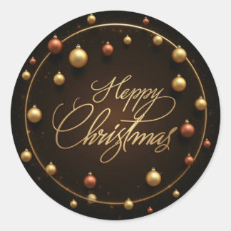 Happy Christmas  Classic Round Sticker