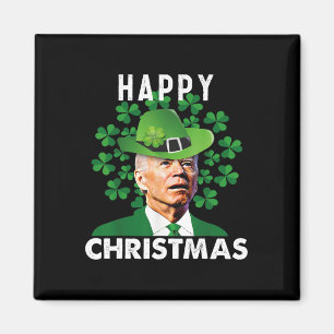 Happy Christmas Confused Funny Joe Biden St Patric Magnet