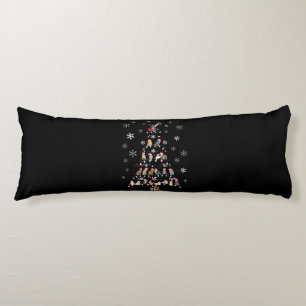 Happy Christmas Cute Cat Christmas Tree Body Pillow