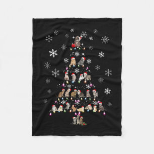 Happy Christmas   Cute Cat Christmas Tree Fleece Blanket